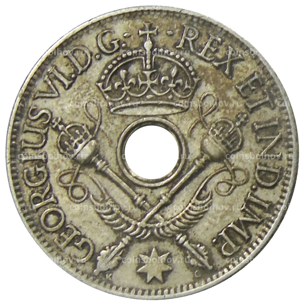 1 шиллинг 1938 года Британская Новая Гвинея