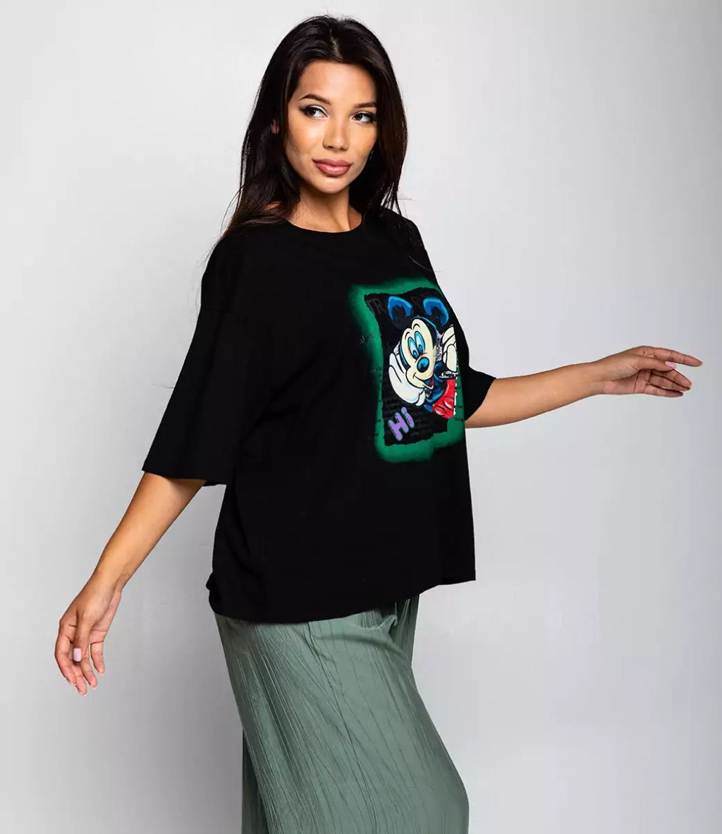 Футболка #БШ2454, чёрный - Dommod фото 2