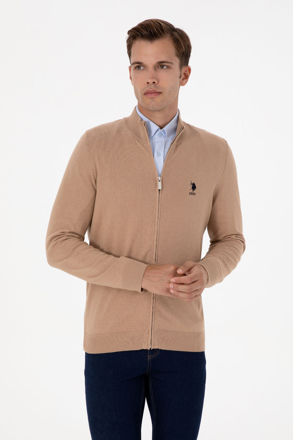 Erkek Camel Melanj Basic Triko HДrka - U.s. polo assn фото 3