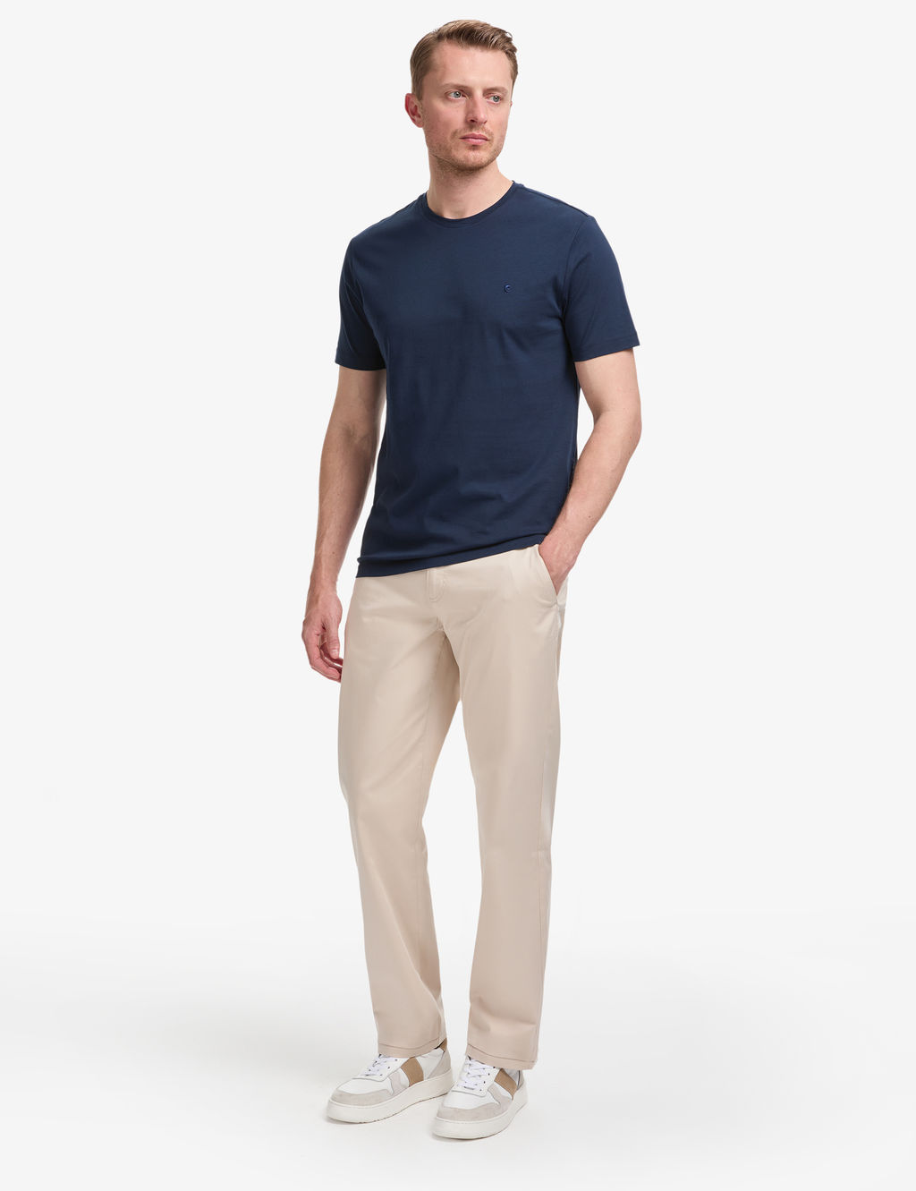 Bej Regular Fit Basic Kanvas Pantolon
