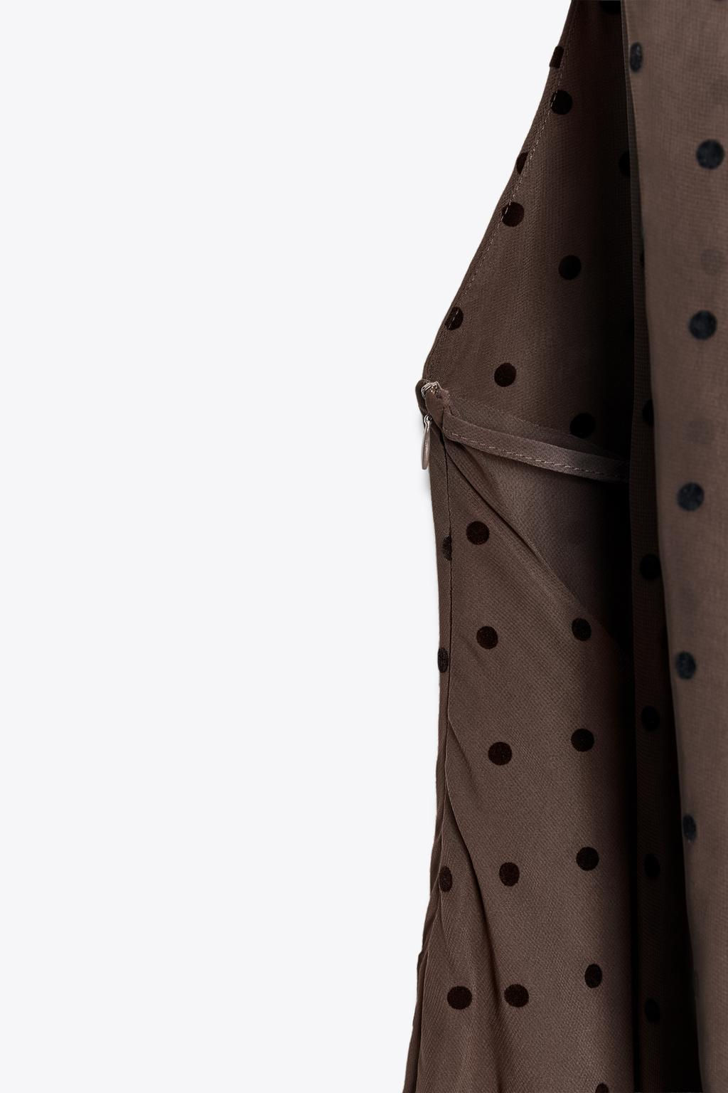 POLKA DOT SCARF MAXI DRESS - Zara фото 7