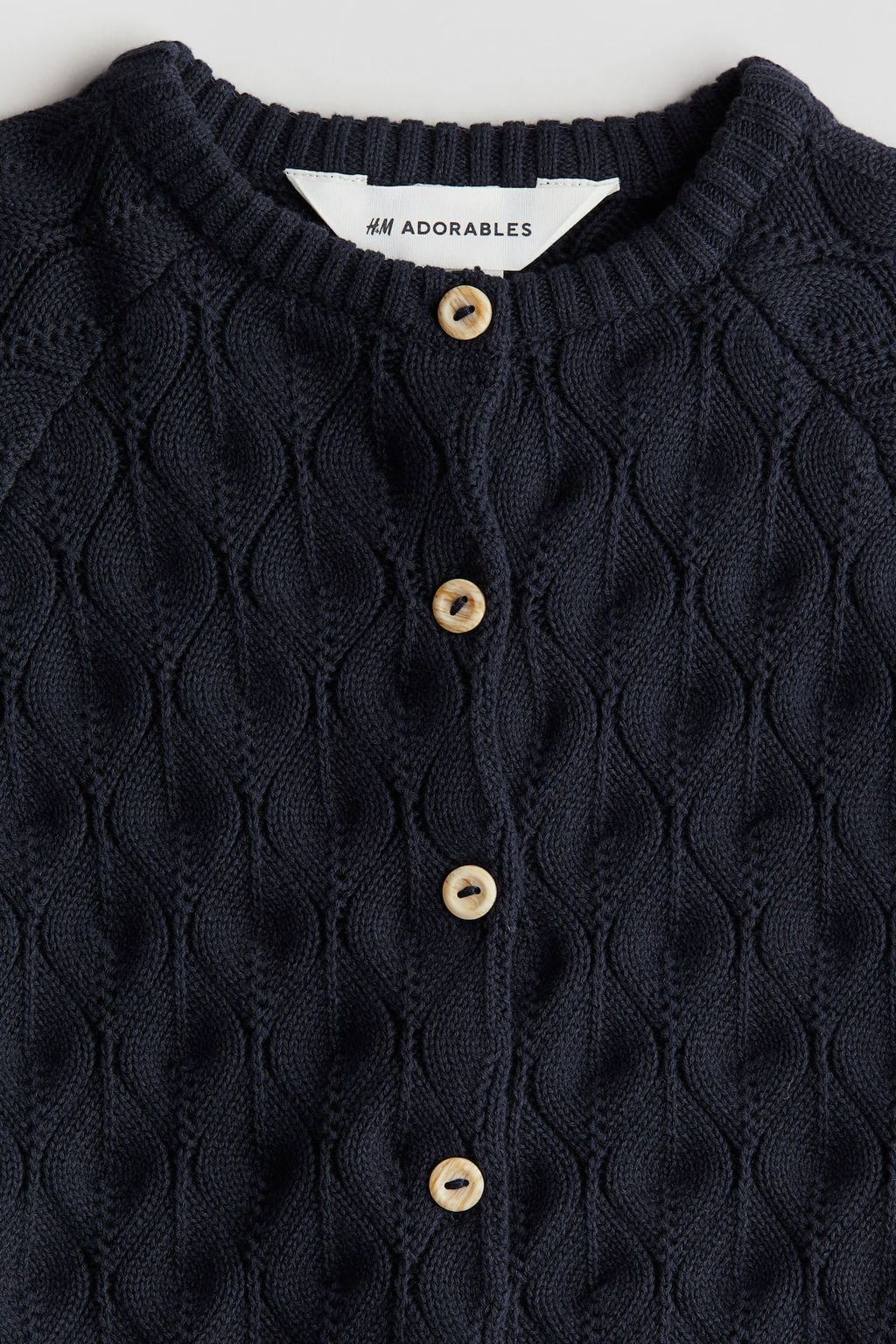 Cardigan de algodon en punto con diseno - H&m фото 4