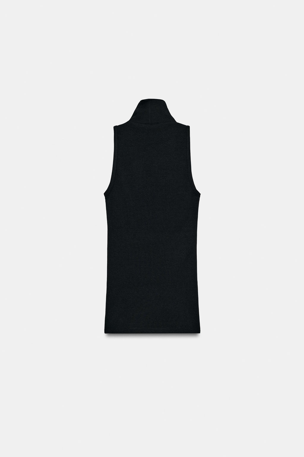 TOP MANGA SISA CUELLO ALTO / Negro