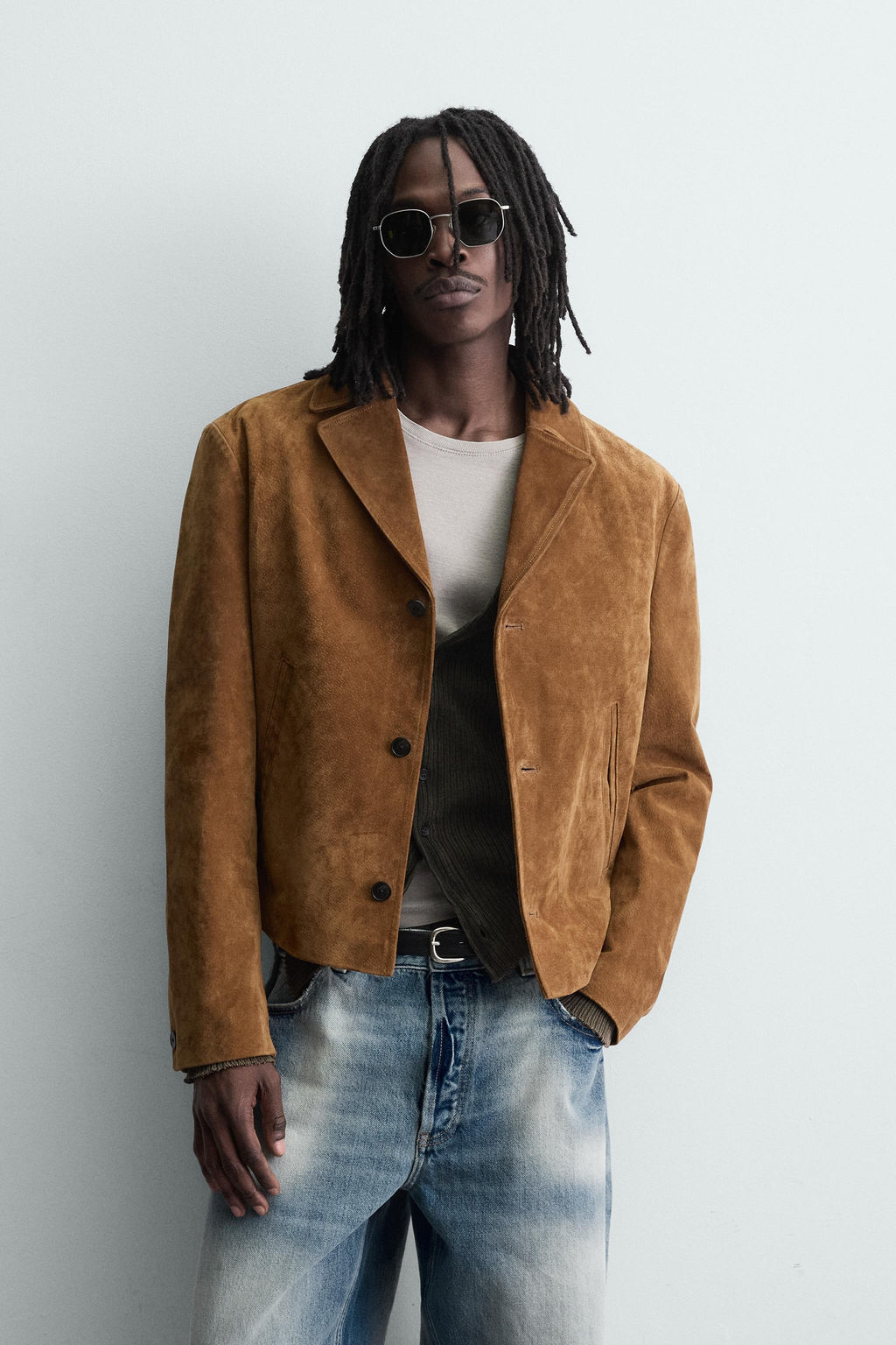 LEATHER SPLIT SUEDE JACKET - Zara фото 2