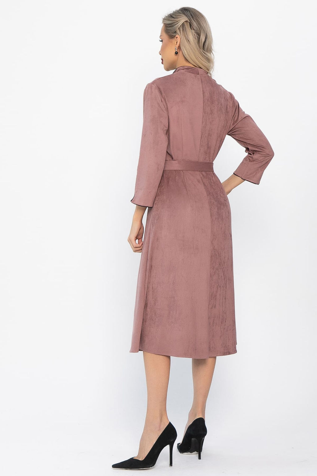 Платье замшевое Дарьяна НЬЮ (пыльная роза) П14651-18М