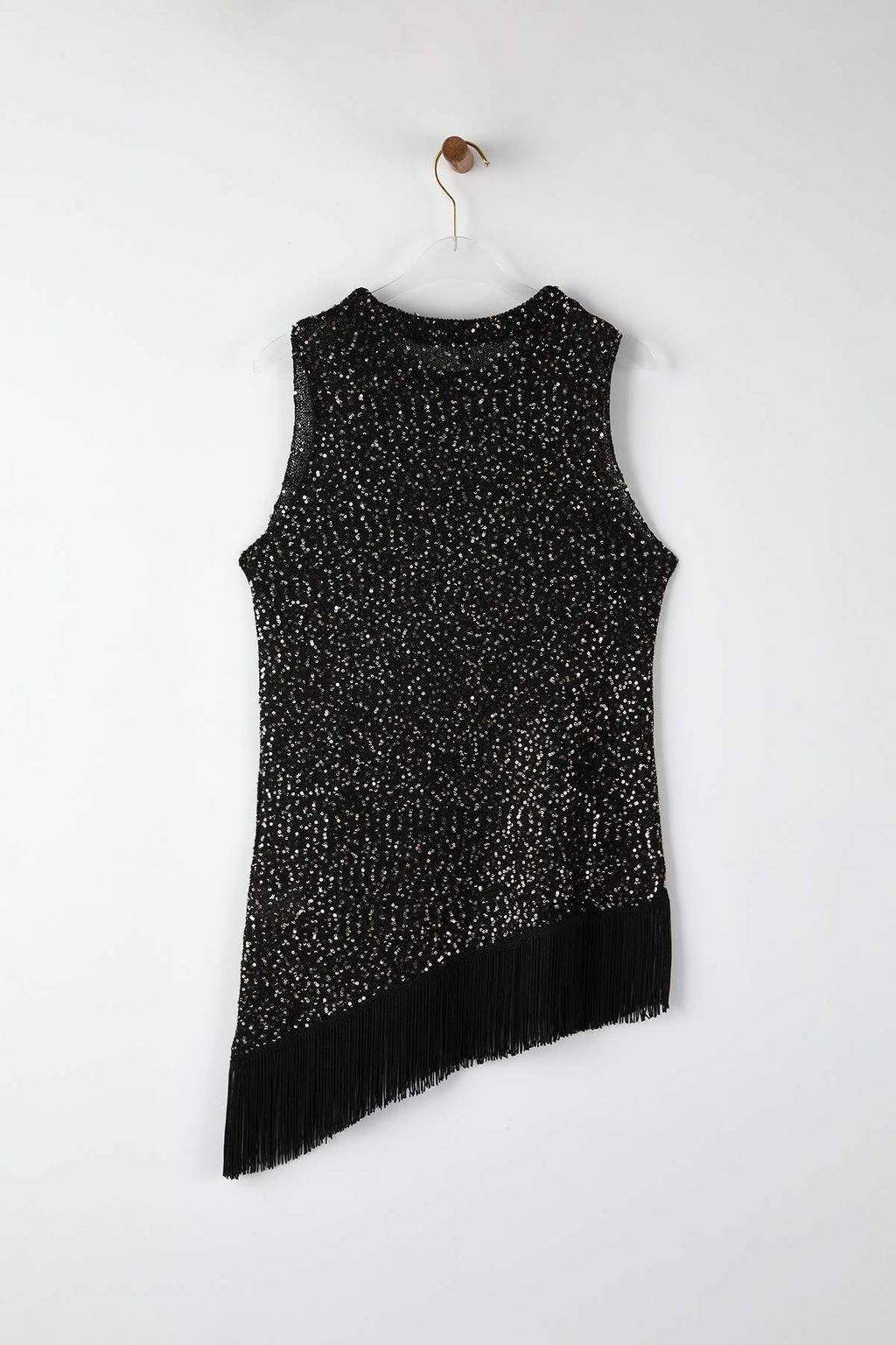 Siyah Pul Payetli Puskul Detayl? Triko Ince Bluz TWOAW26BZ00359 - Trendyolmilla фото 8