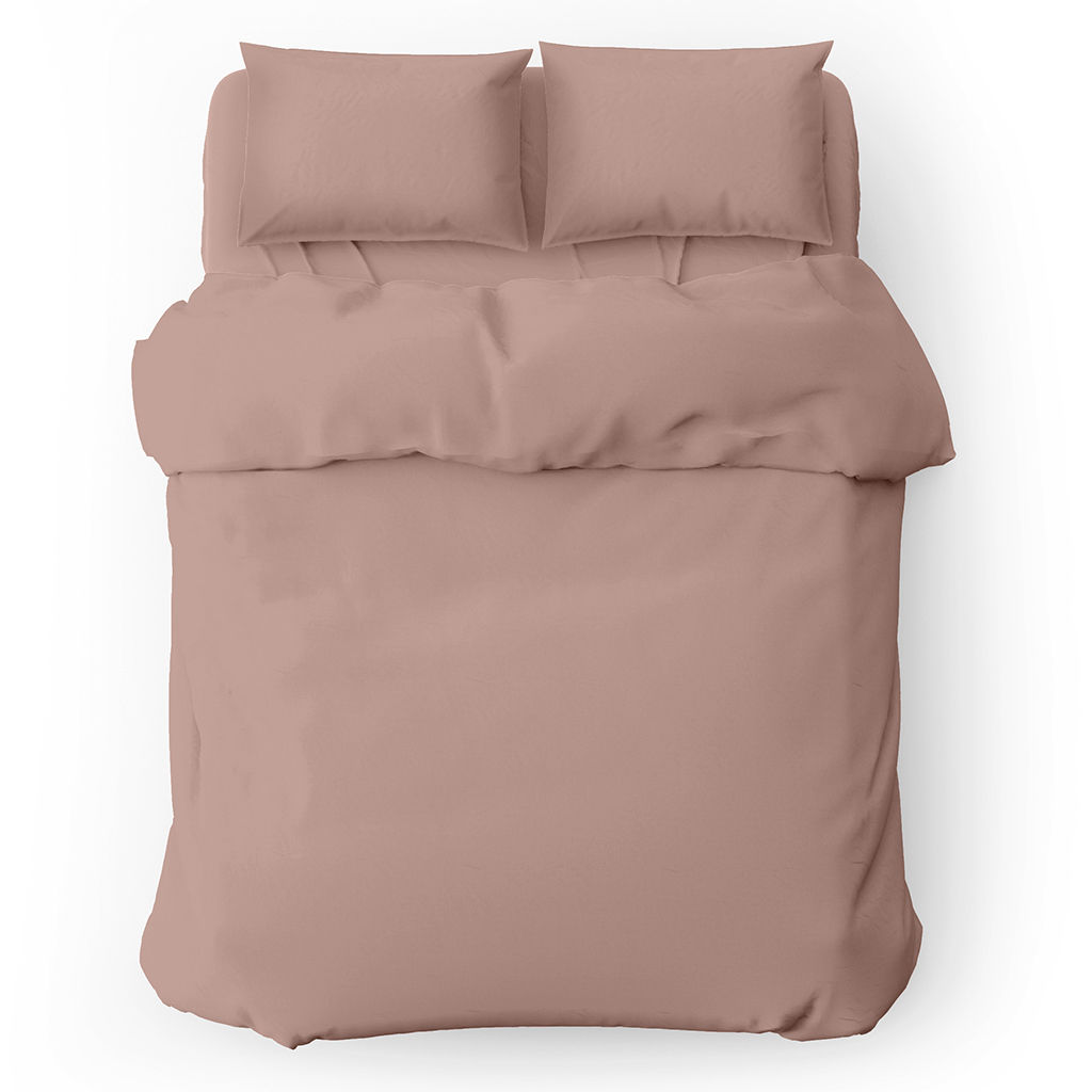 Постельное белье, комплект Евро Макси "Какао", 4 предмета: пододеяльник 240х215см, простыня 220х240см, 2 наволочки 50х70см с клапаном-запахом, поплин 115г/м2, хлопок 100%, упаковка "классическая" ПВХ 34,5х41см, "Домашняя мода" (Россия)