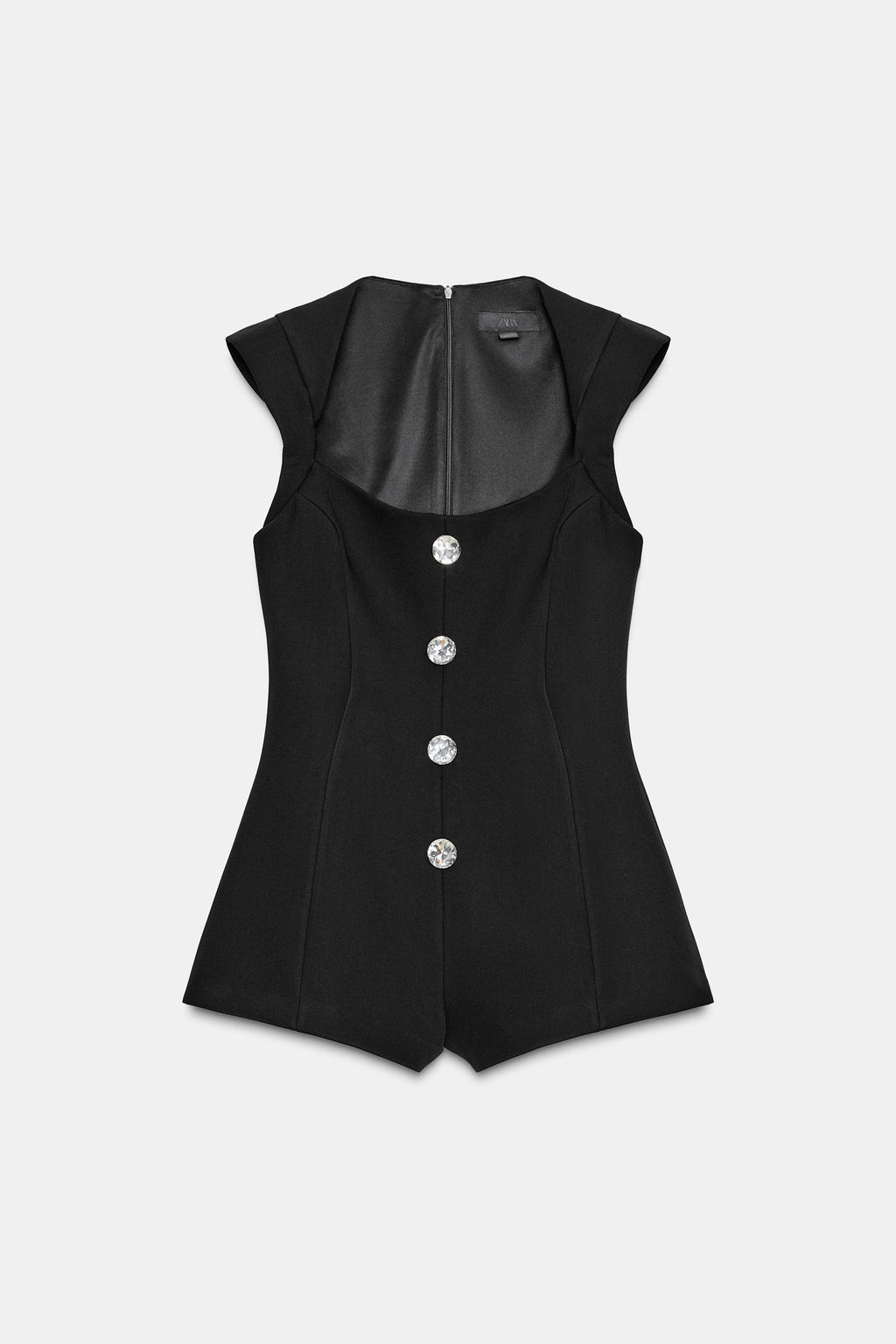 SHORT PLAYSUIT WITH RHINESTONE BUTTONS - Zara фото 5