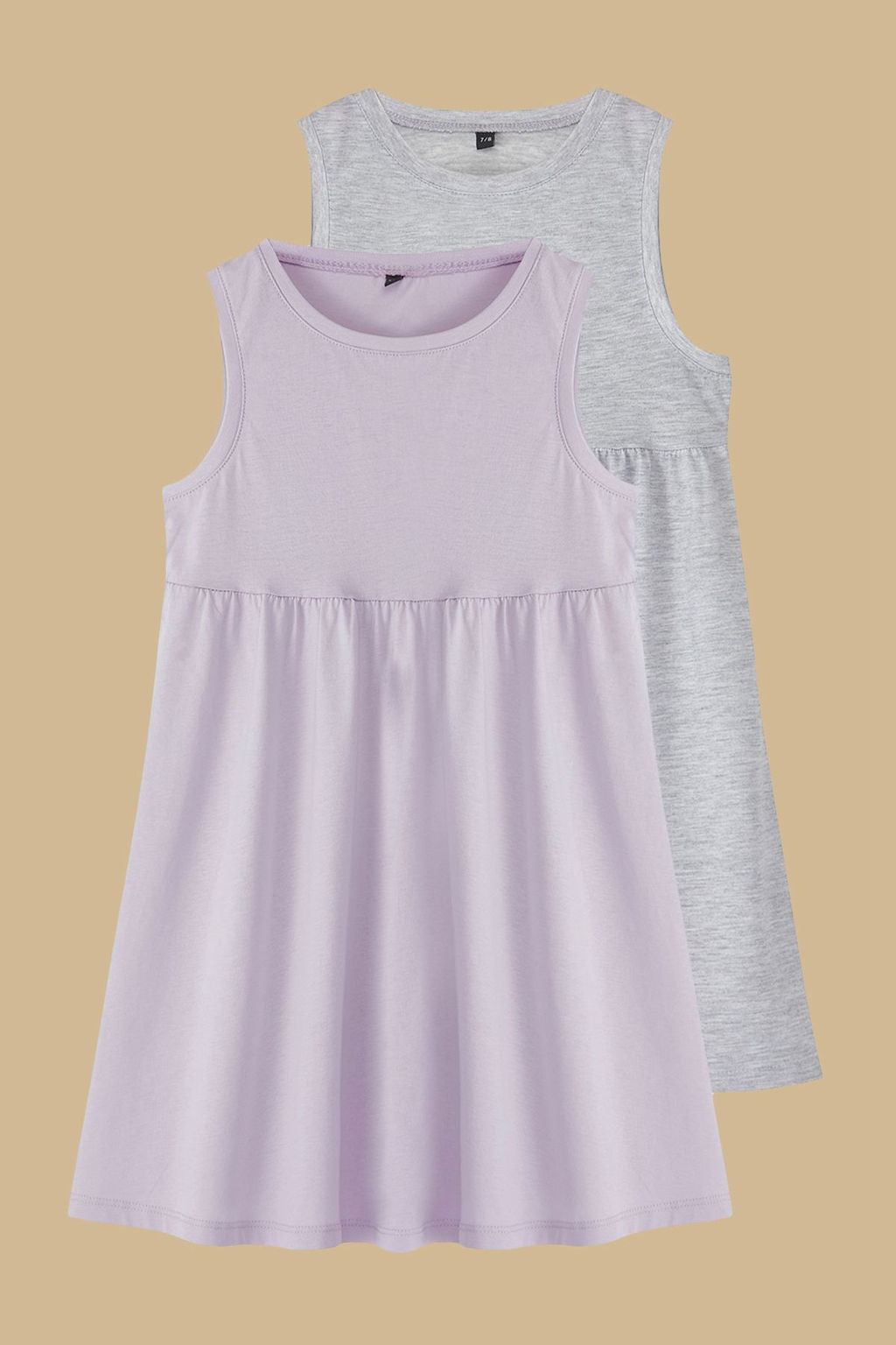 Pembe-Mint K?z Cocuk Basic Kolsuz Mini Orme Elbise TKDSS25EL00015 - Trendyolmilla фото 4