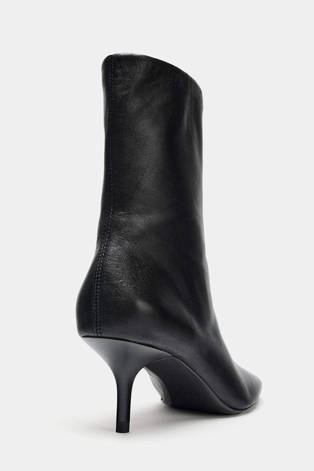 SOFT LEATHER STILETTO HEEL ANKLE BOOTS - Zara фото 7