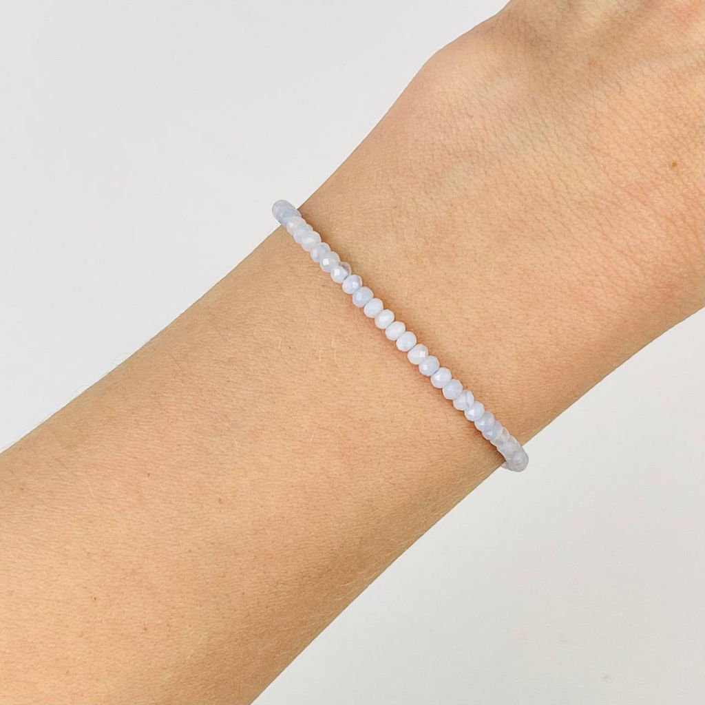 Браслет из Голубого агата 17 см +