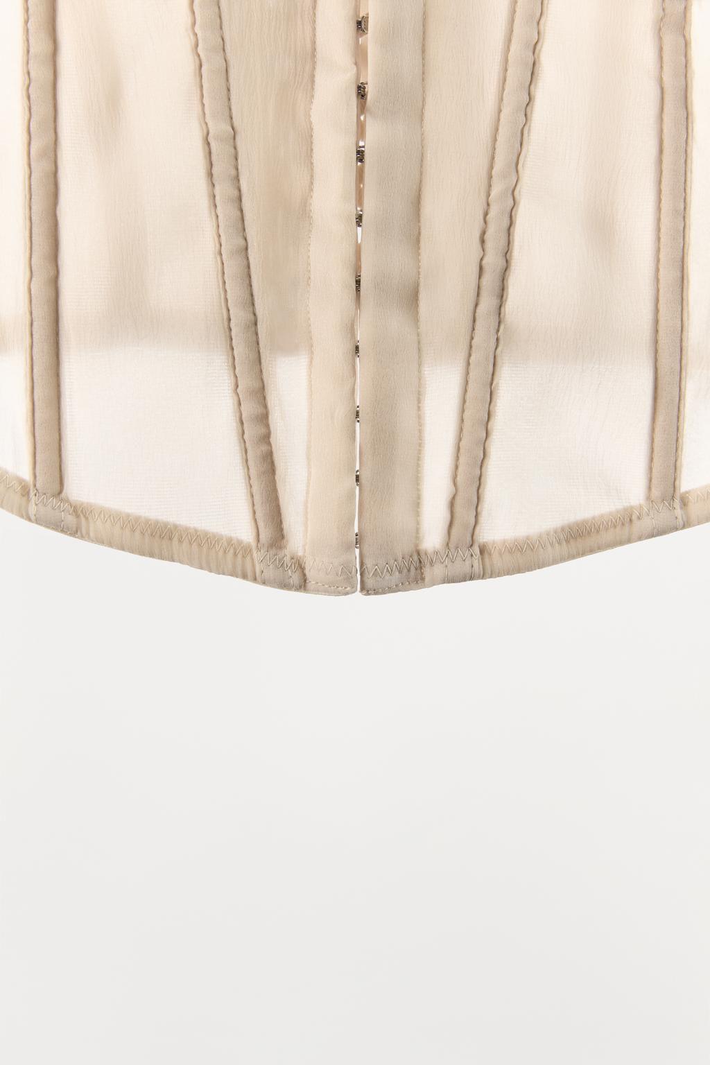 BOW-DETAIL UNDERWIRED CORSET - Zara фото 7