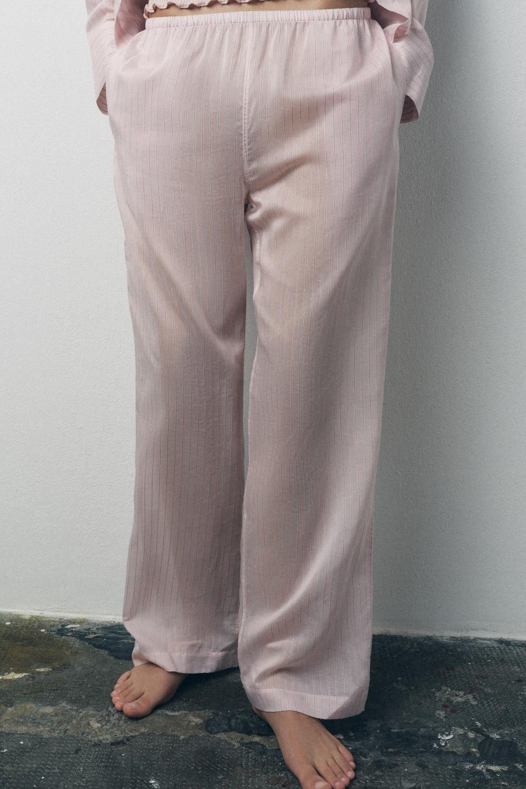 STRIPED PYJAMA TROUSERS - Zara фото 3