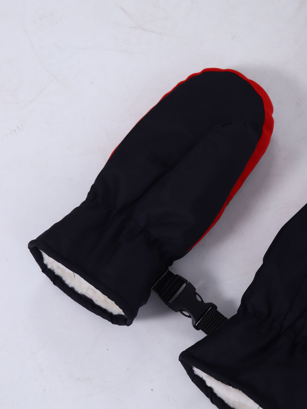 Варежки с мехом синий