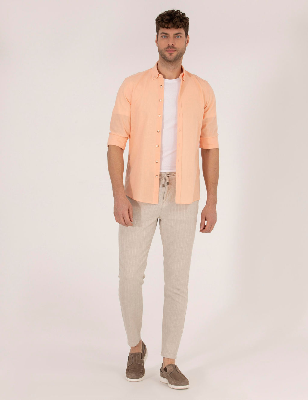 Turuncu Slim Fit Uzun Kollu G_mlek - Pierre cardin фото 4