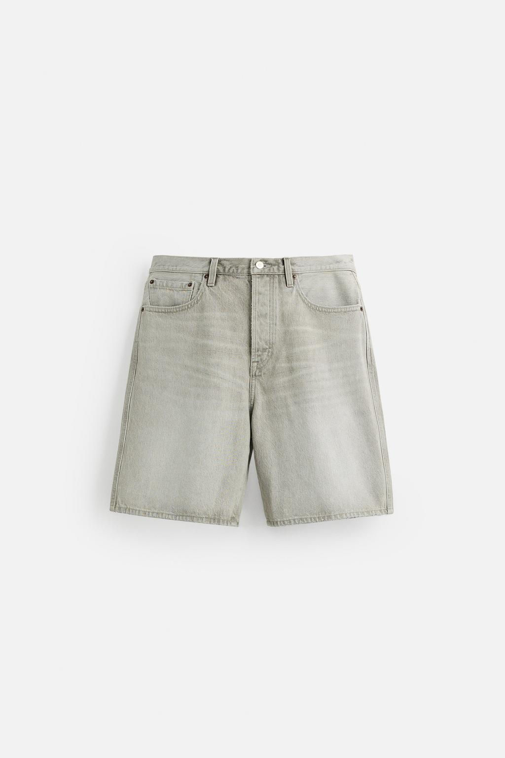 STRAIGHT-LEG DENIM BERMUDA SHORTS - Zara фото 37