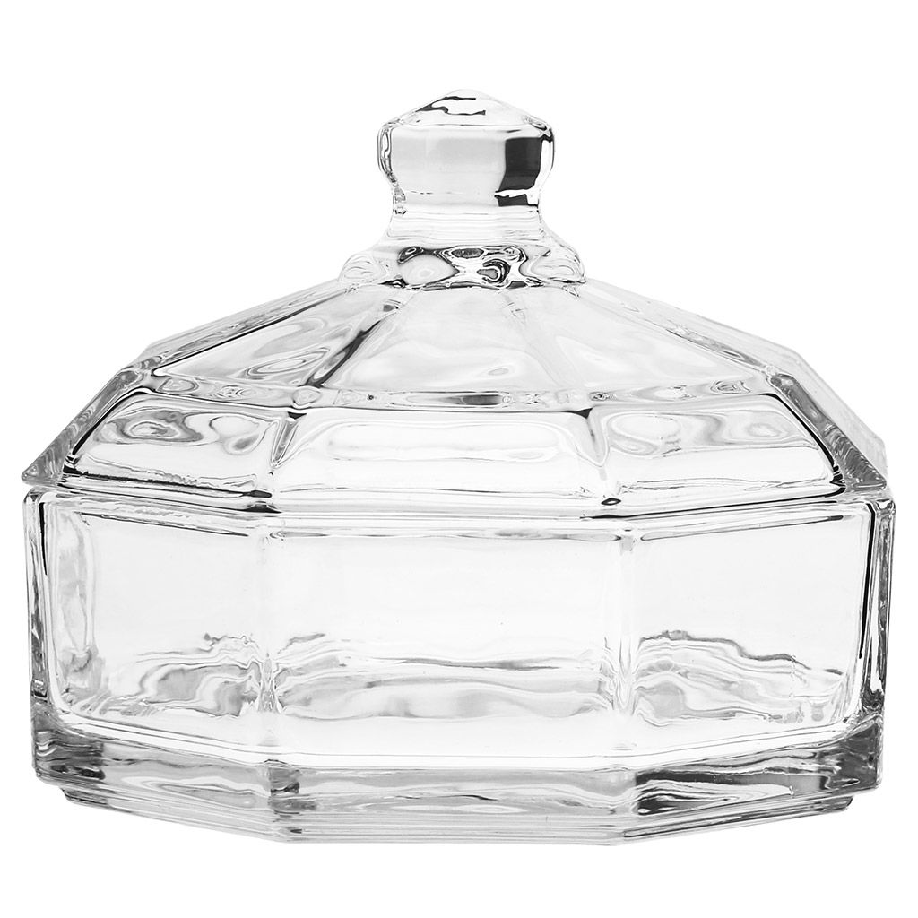 Делисога (Delisoga) Конфетница (сахарница) стеклянная Конфетти 280мл, 12,5х12,5см h10см, с крышкой, в подарочной коробке (Китай) - Домашняя мода фото 2