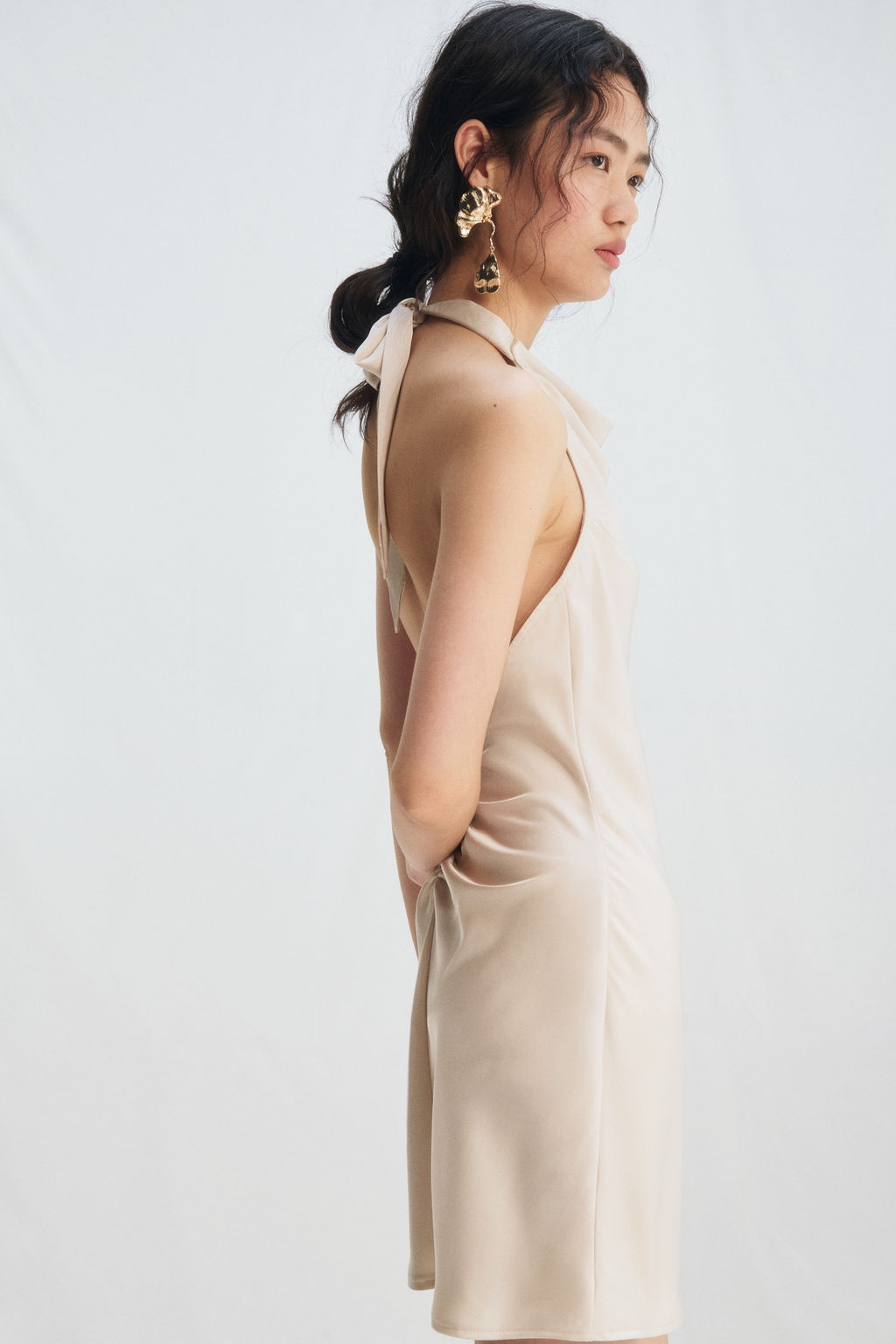 Vestido halter de sat?n - H&m фото 5