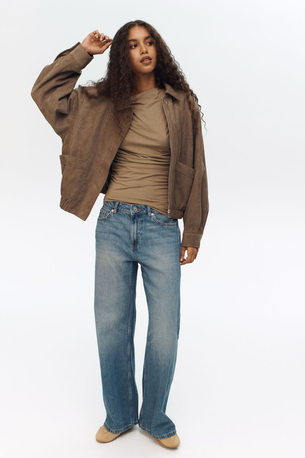 Baggy Regular Waist Jeans - H&m фото 6
