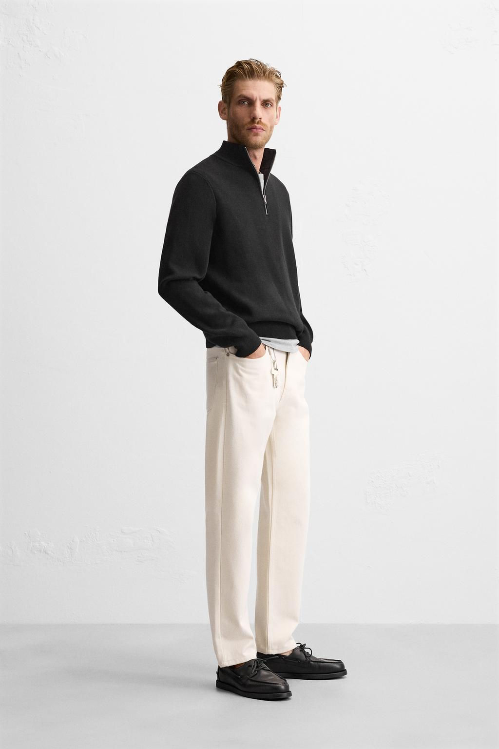 HIGH NECK QUARTER-ZIP SWEATER - Zara фото 12