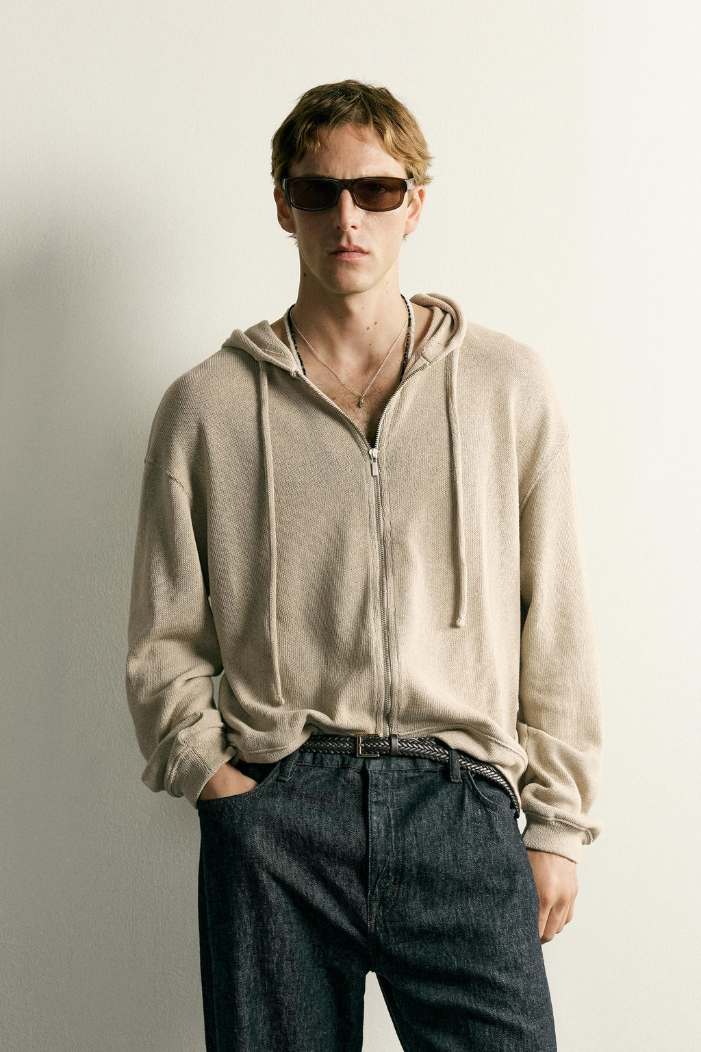 SUDADERA PUNTO RELAXED FIT CAPUCHA / Leopardo - Zara фото 2