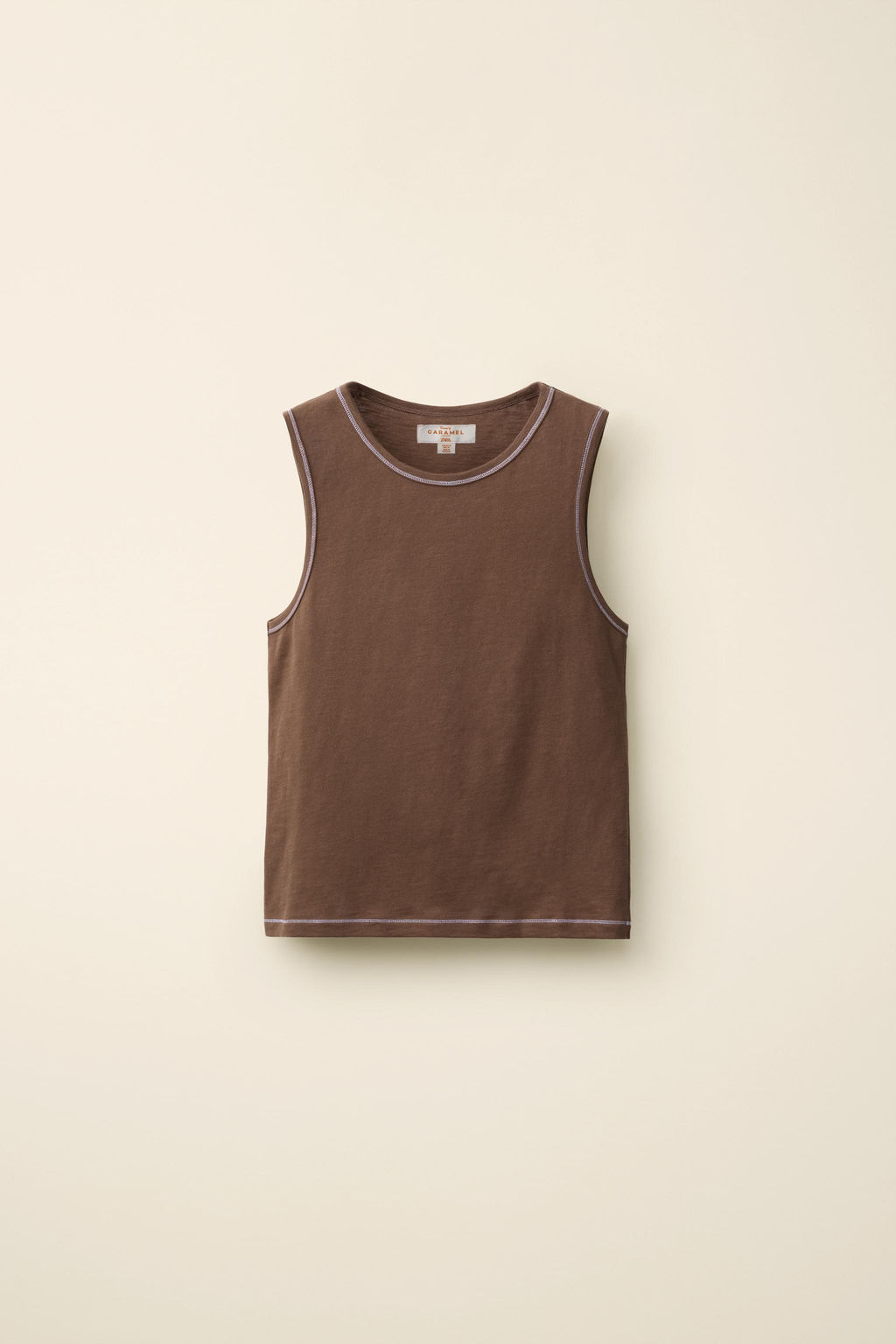 CAMISETA CREATED BY CARAMEL LONDON X ZARA / Marr?n claro