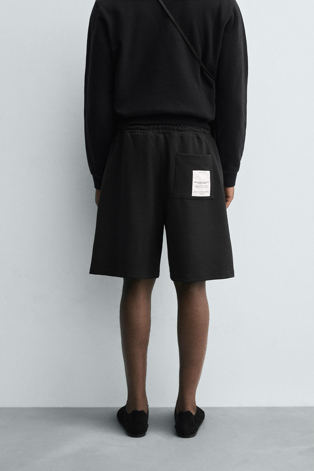 INTERLOCK BERMUDA SHORTS WITH LABEL - Zara фото 3