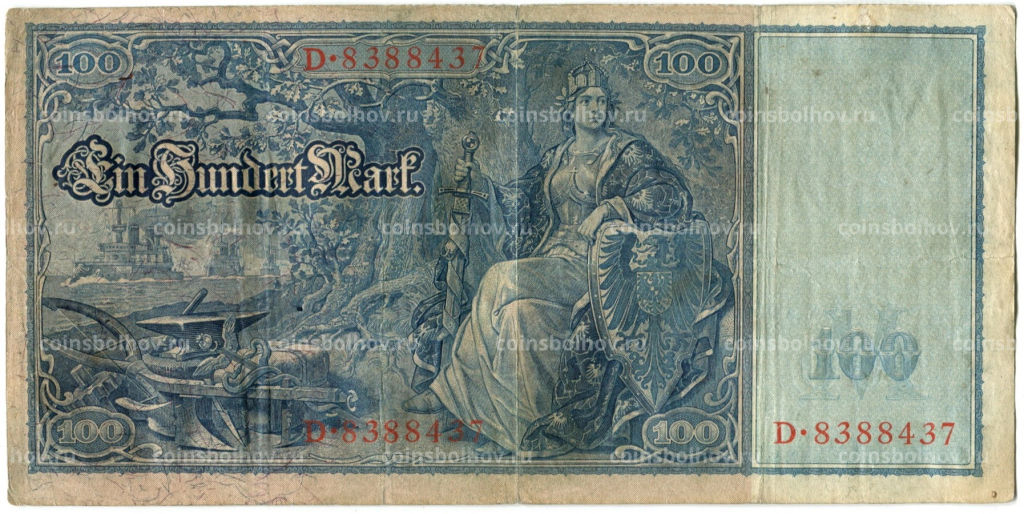 Банкнота 100 марок 1910 года Германия