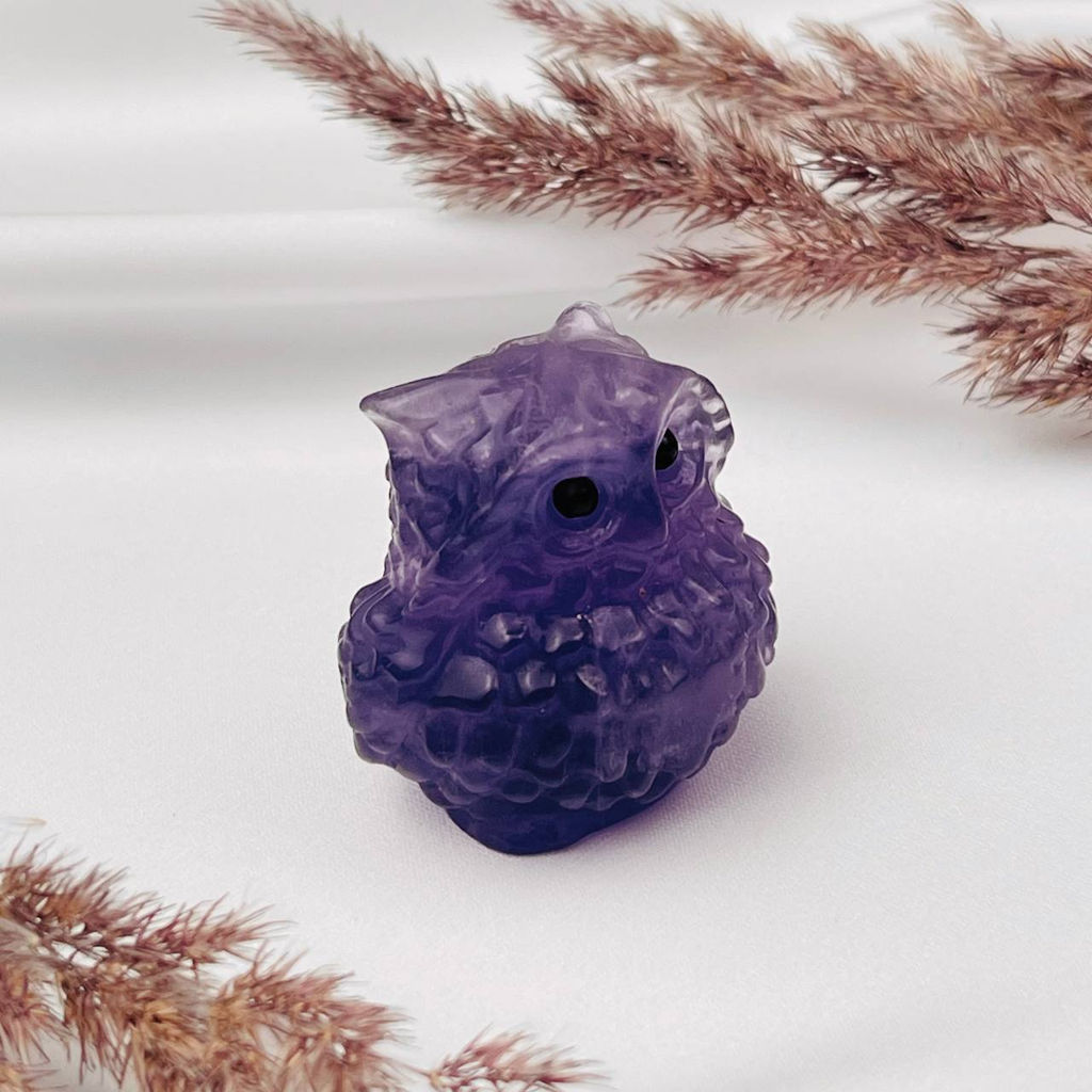 Фигурка резная Сова из Флюорита
