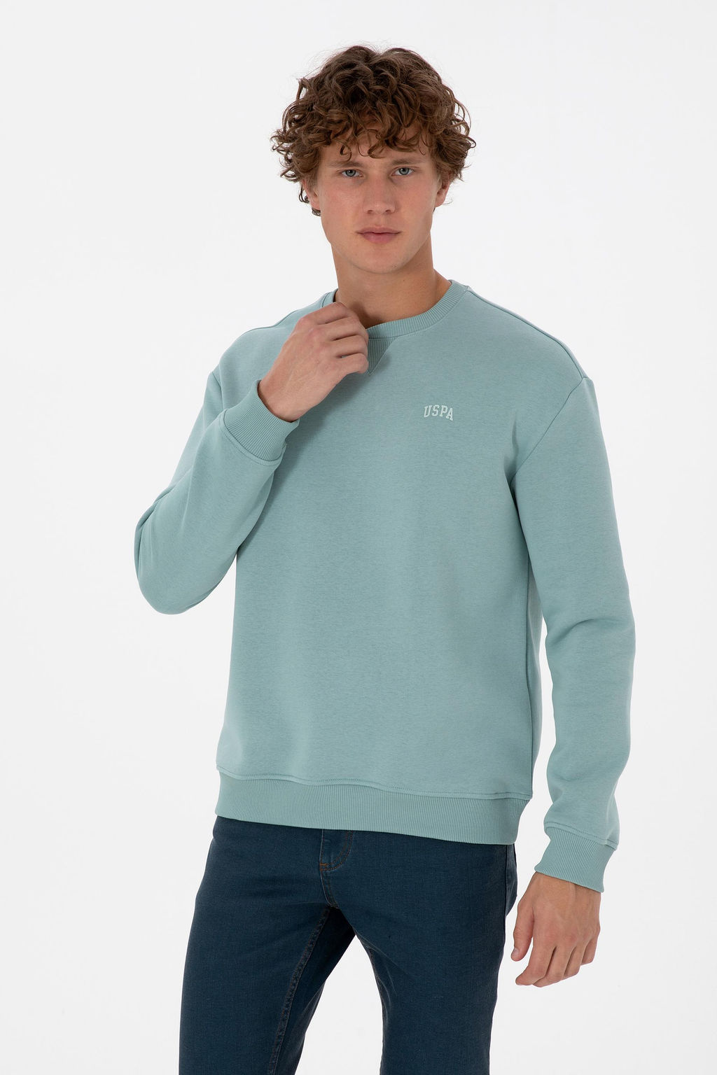 Erkek Mint Basic Sweatshirt Sepette S_rpriz _ndirim - U.s. polo assn фото 3