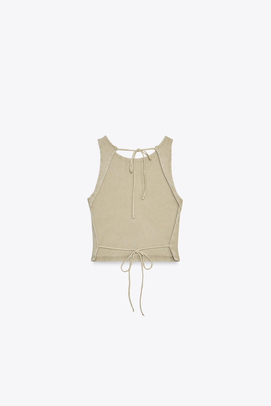 OPEN-BACK RIB T-SHIRT - Zara фото 13
