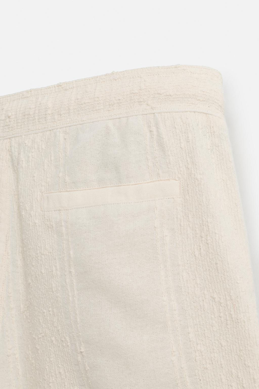 JACQUARD TEXTURED BERMUDA SHORTS - Zara фото 10