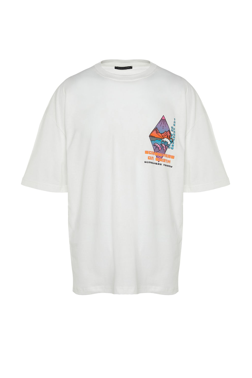 TRENDYOL MAN Gri Oversize Fit Kabaran Bask?l? %100 Pamuk T-Shirt TMNSS23TS00316 - Trendyolmilla фото 9