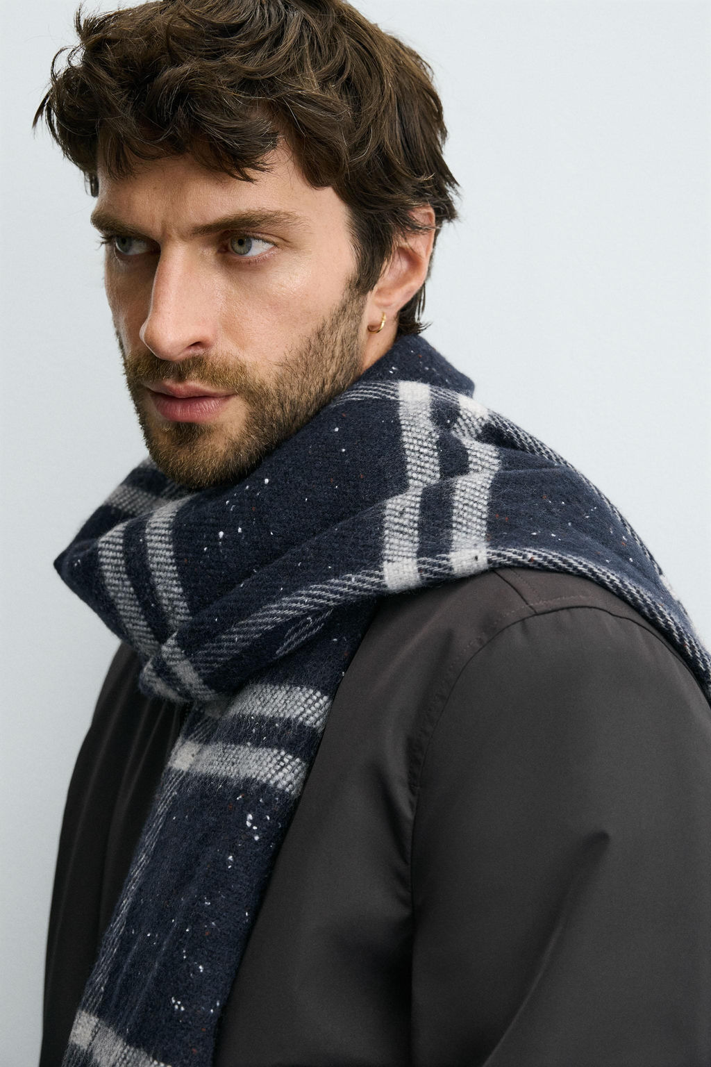 CHECK WOOL BLEND SCARF - Zara фото 2