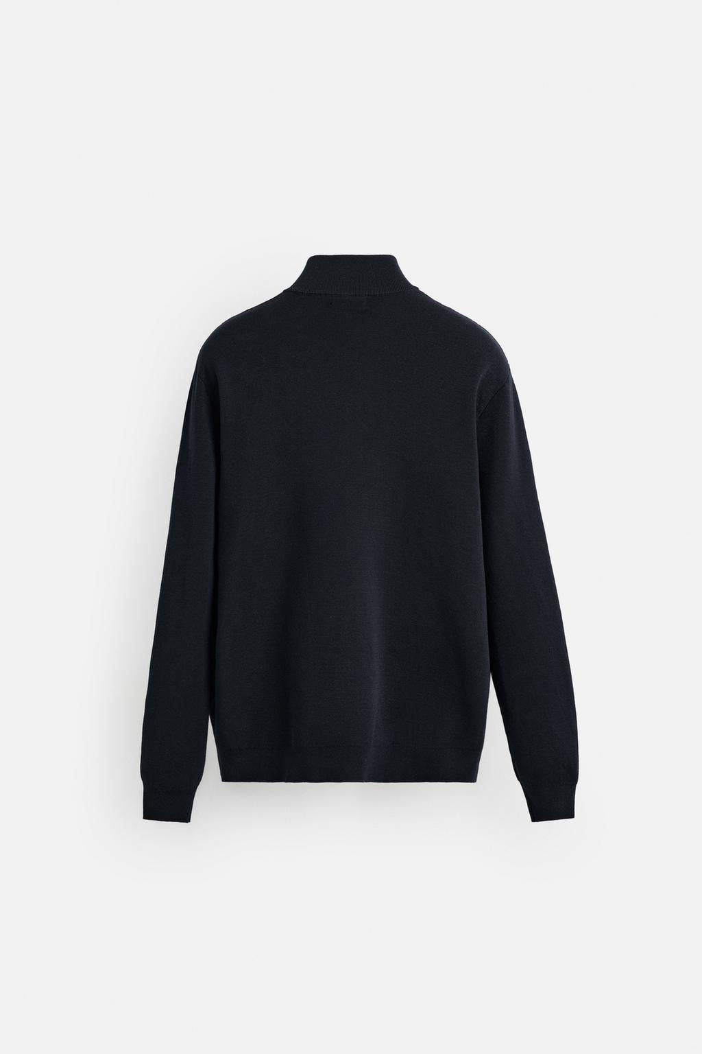 MOCK NECK CARDIGAN WITH ZIP - Zara фото 8