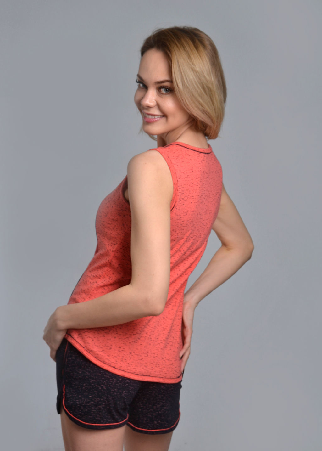 Комплект с шортами ЯКОРЬ (коралл темно синий №13/15) - Ивановская трикотажная компания фото 3