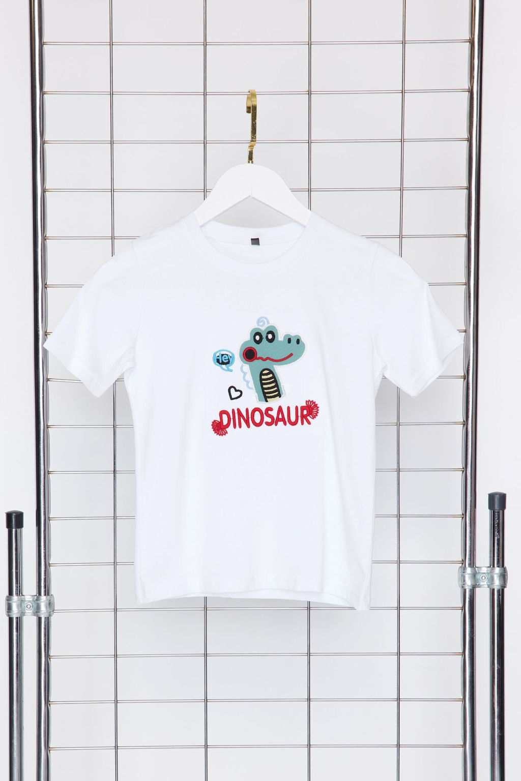 Beyaz Erkek Cocuk %100 Pamuk Dinozor Desenli Regular Kal?p K?sa Kol Orme T-Shirt TKDSS24TS00030 - Trendyolmilla фото 2