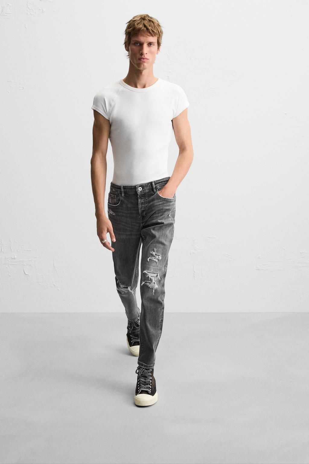 RIPPED SKINNY FIT JEANS - Zara фото 26