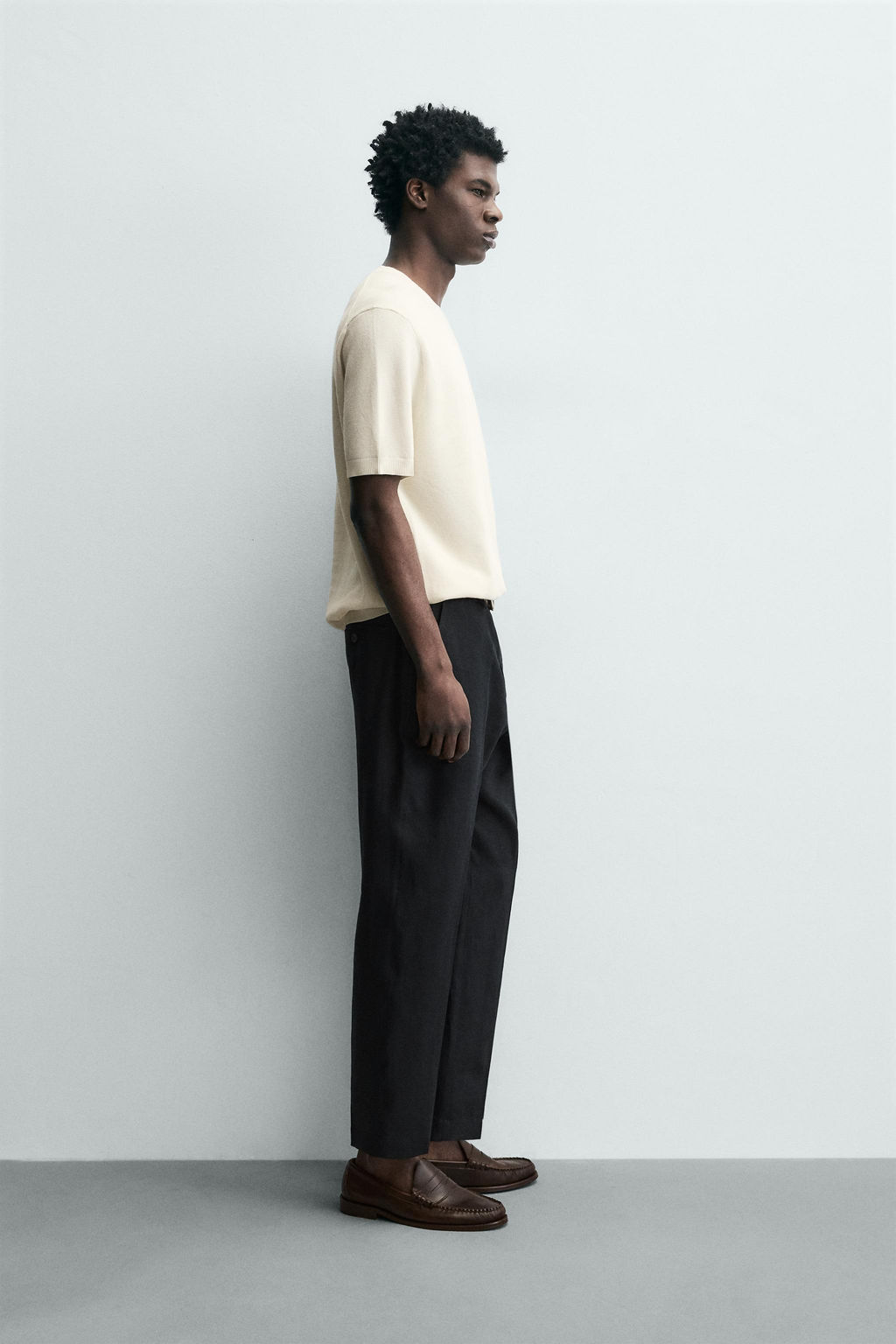 RELAXED FIT KNIT T-SHIRT - Zara фото 4