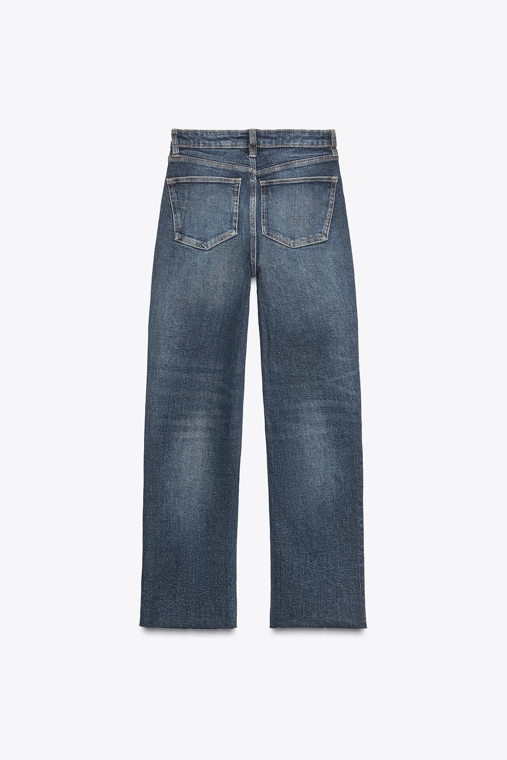 JEANS TRF CROPPED FLARE TIRO ALTO / Marino