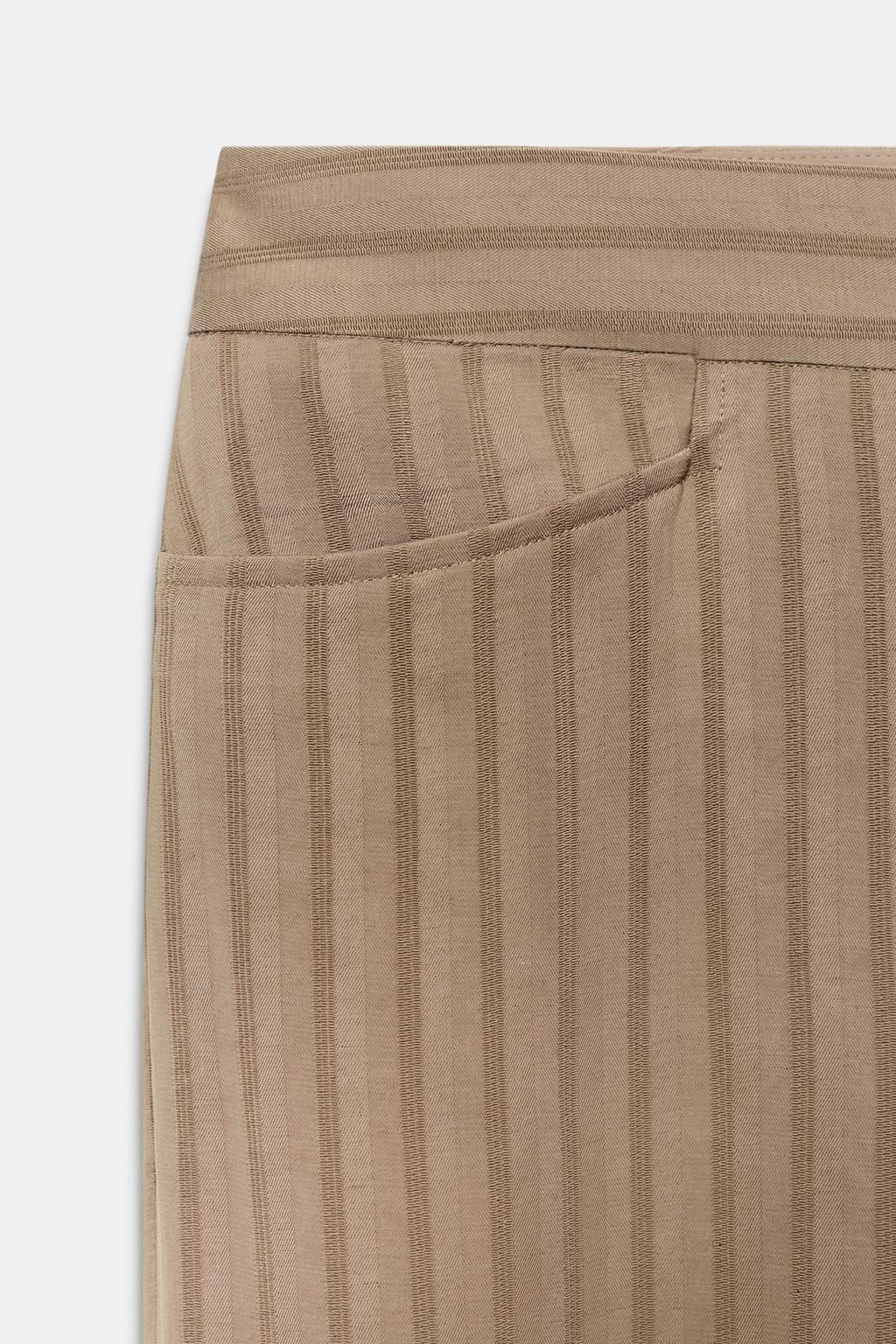 ZW COLLECTION FLARE STRIPED TROUSERS - Zara фото 8