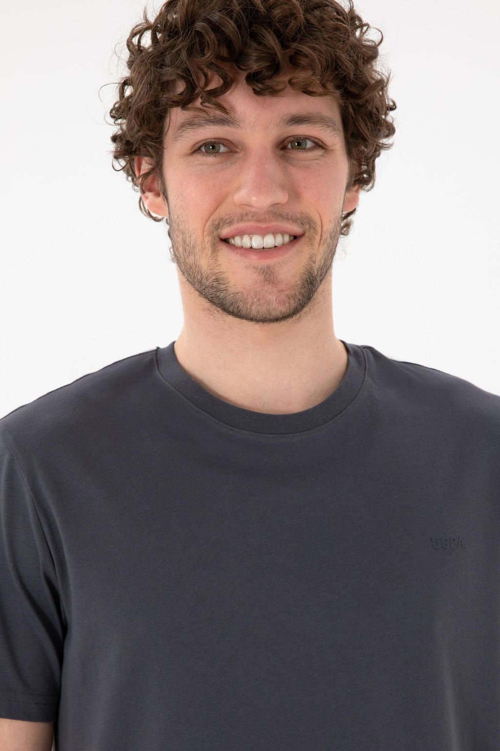 Erkek Regular Fit Bisiklet Yaka Antrasit Basic Ti__rt Sepette S_rpriz _ndirim - U.s. polo assn фото 3