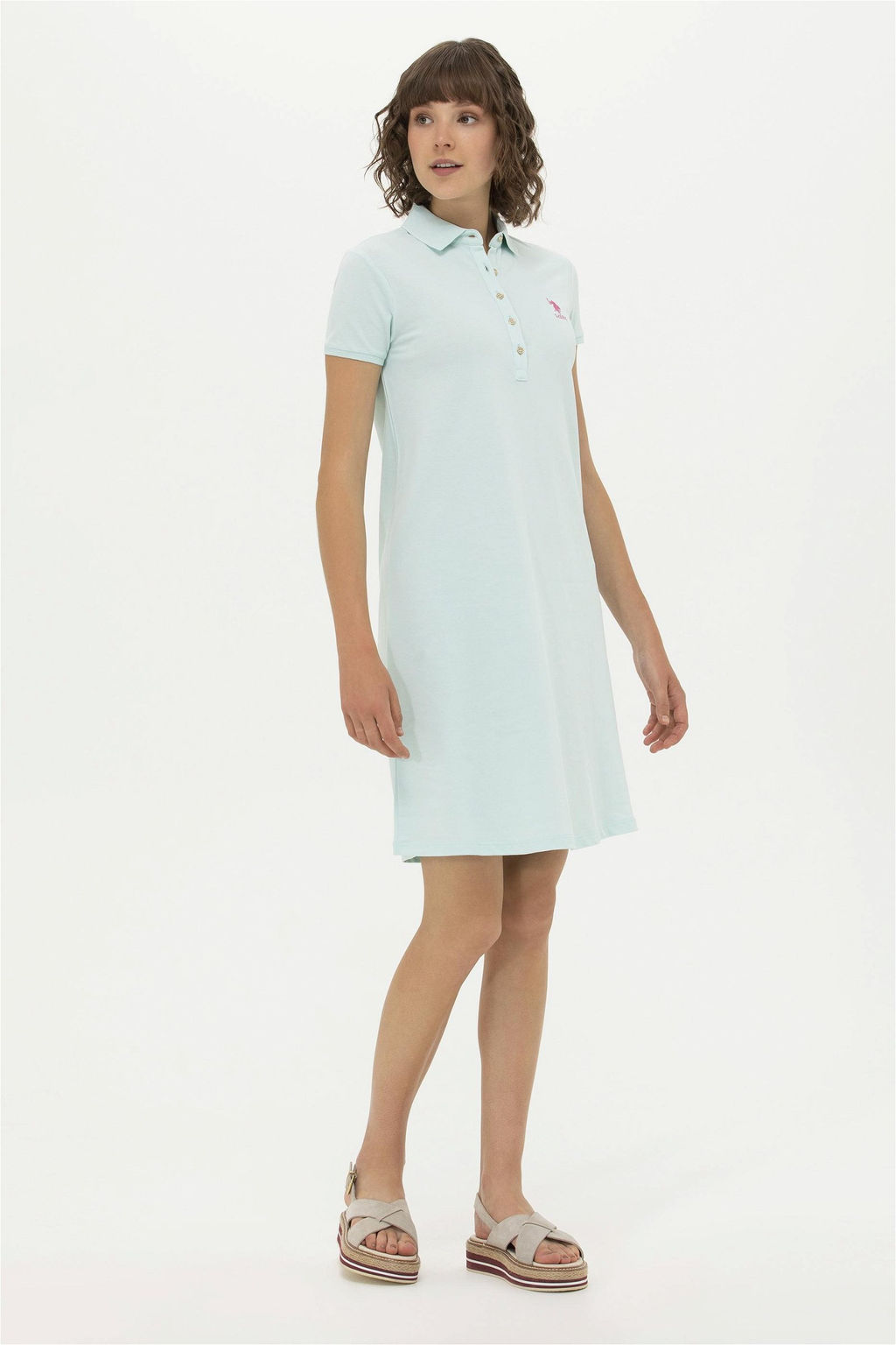 U. S. Polo Assn Женское трикотажное платье зеленого цвета - U.s. polo assn фото 9