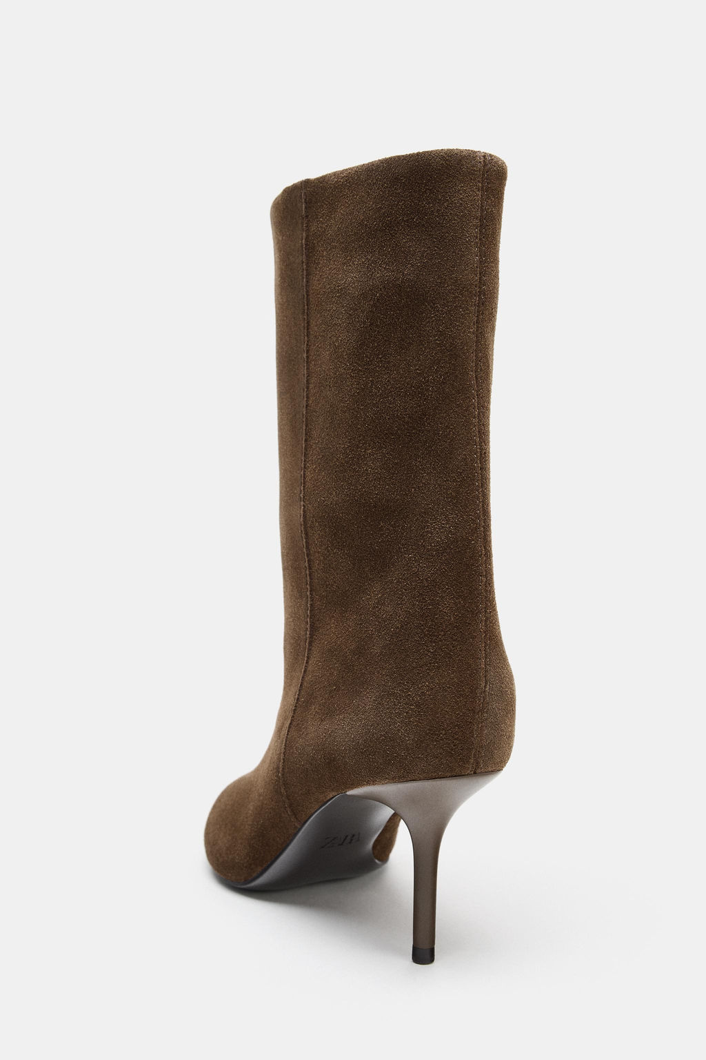 LEATHER HIGH-HEEL ANKLE BOOTS - Zara фото 13