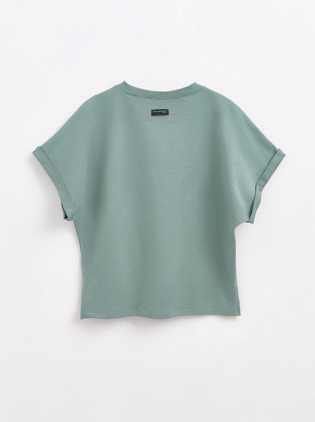 CONTE Oversize-футболка из футера c разрезами по бокам Аrte de viajar LD 1630 green