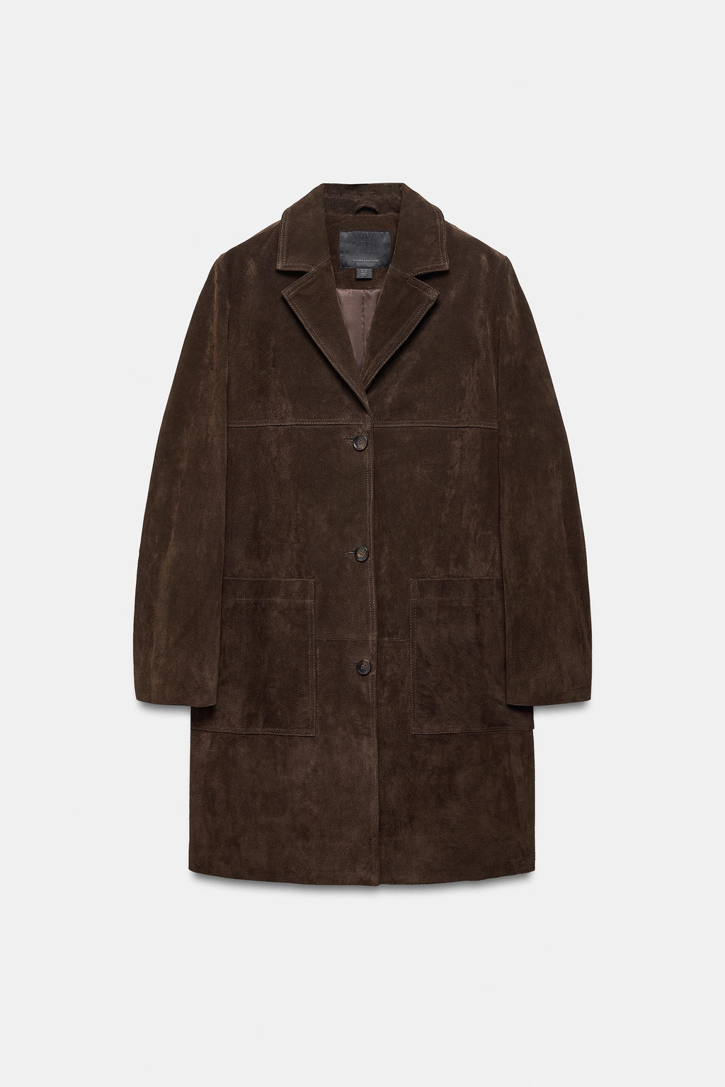 100% SUEDE LEATHER COAT ZW COLLECTION LIMITED EDITION - Zara фото 13