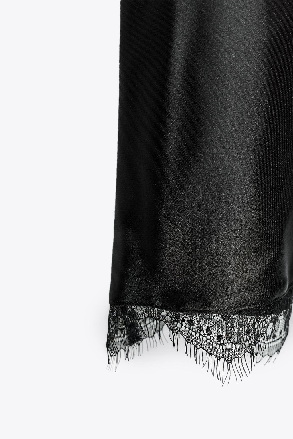 SATIN MIDI LACE SKIRT - Zara фото 12