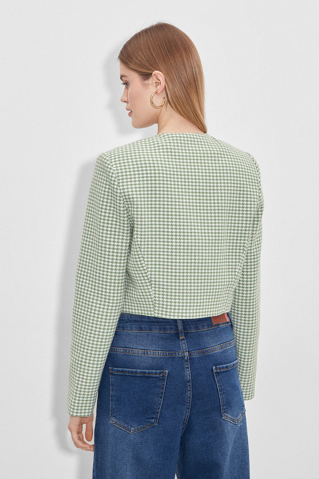 Жакет укороченный из твида с клапанами - Mollis фото 7