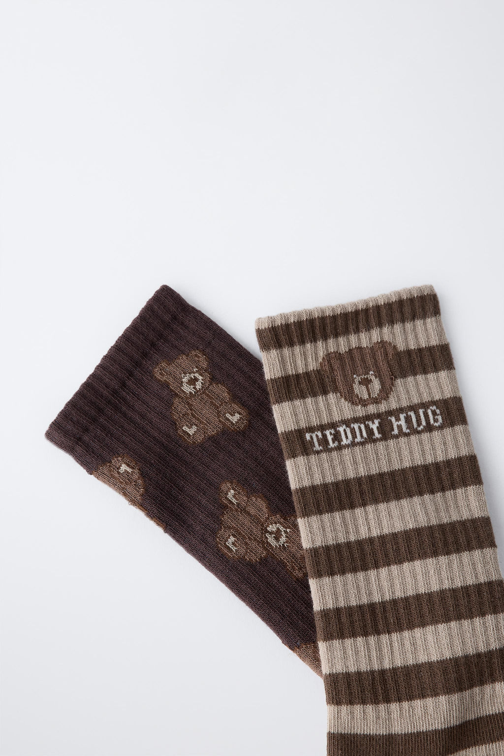 2-PACK OF LONG SOCKS WITH BEAR AND STRIPE PRINT - Zara фото 3