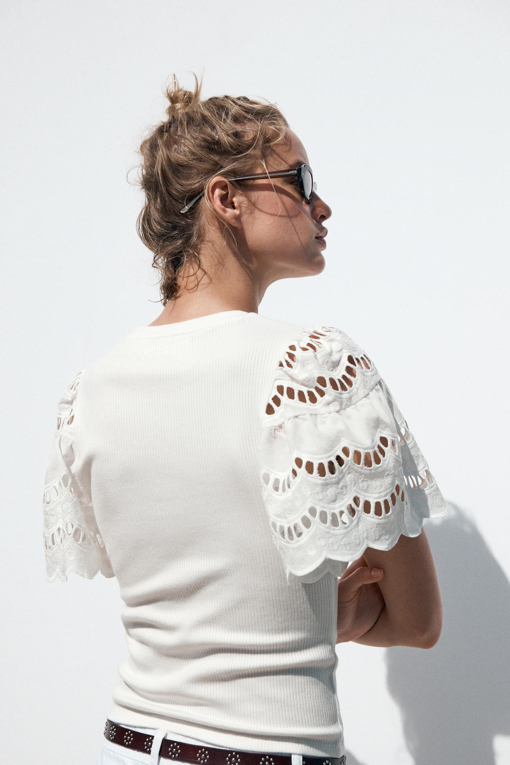 TANK TOP WITH SLEEVE EMBROIDERY - Zara фото 19